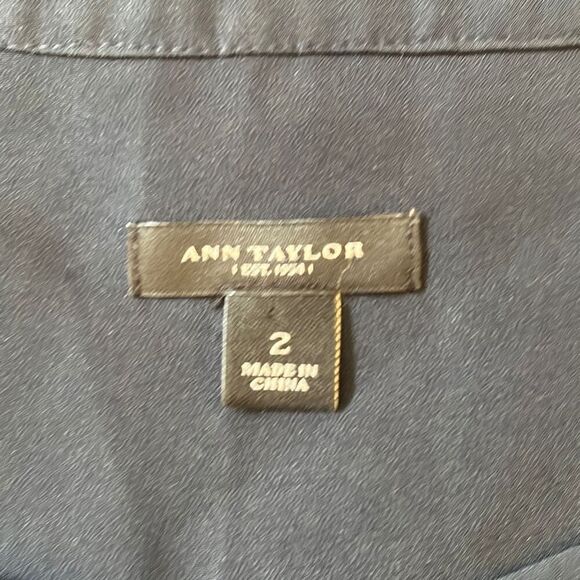 Ann Taylor Blue Red Abstract Print Long Sleeve Sheath Dress Size 4 Office Work - Picture 4 of 6